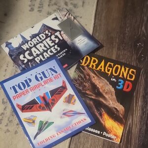 World's Scariest Places and Dragons in 3D Book Set